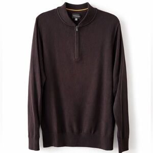 Club Monaco Dark purple Zip Sweater Wool Dark Academia Poetcore Quiet Luxury